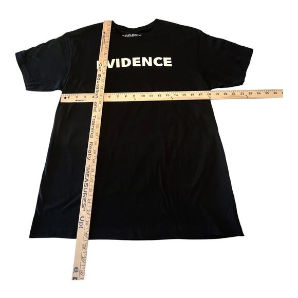 NEW EVIDENCE LOGO Graphic T SHIRT MED TEE Men's Women's 100% Cotton Black White - Picture 4 of 8
